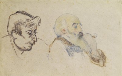 Portrait of Pissarro by Gauguin and Portrait of Gauguin by Pissarro by P. and Pissarro, C. Gauguin